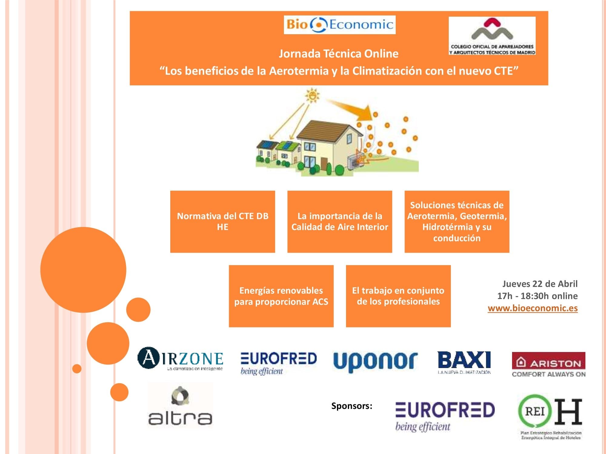 Webinar “Los beneficios de la Aerotermia y la Climatización con el nuevo CTE”